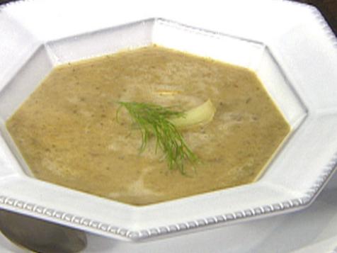 Wild Mushroom Soup with Chestnuts and Roasted Fennel