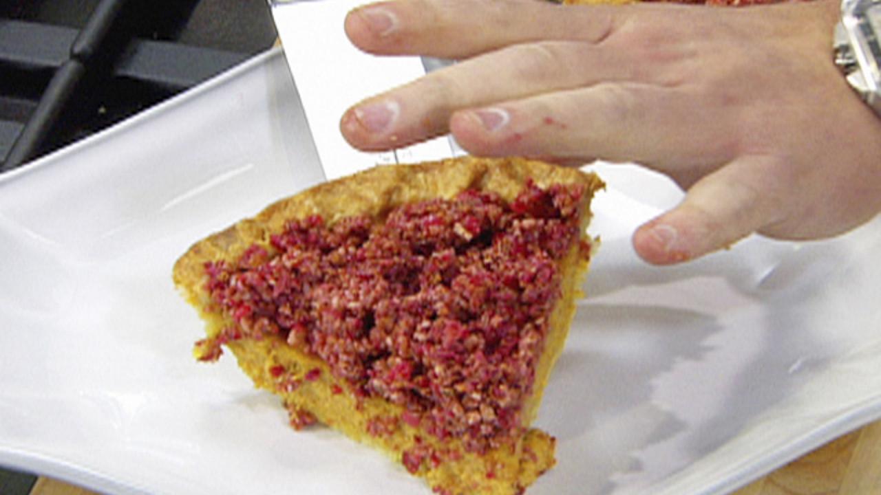 Cranberry Topped Pumpkin Pie