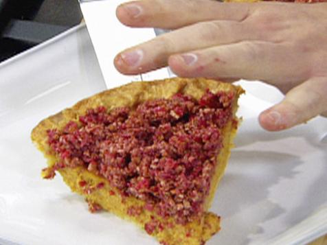 The Ultimate Pumpkin Pie with Crunchy Cranberry Topping