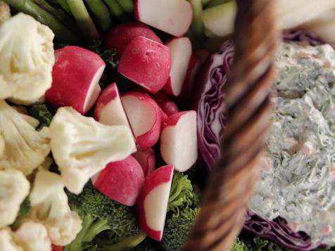 Easter Crudites Basket and Dip