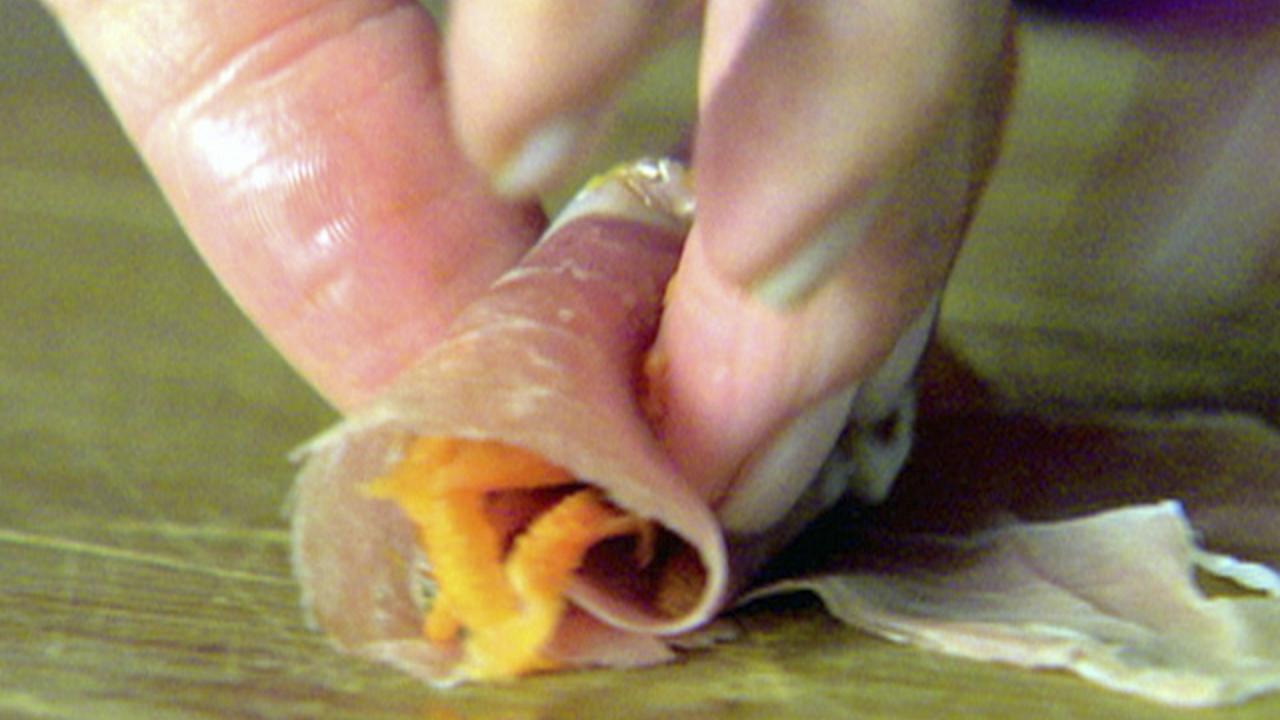 Prosciutto and Carrot Bundles