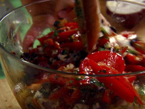Tomato "Carpaccio" with Arugula and Herb Salad