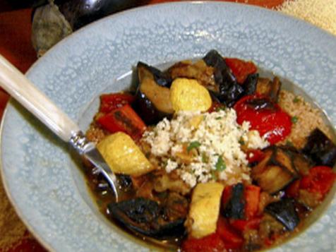 Roasted Vegetable Stew with Moroccan Couscous