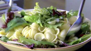 Orecchiette with Mixed Greens and Goat Cheese