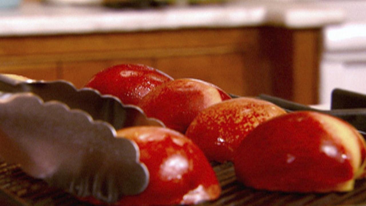 Grilled Nectarines with Honey