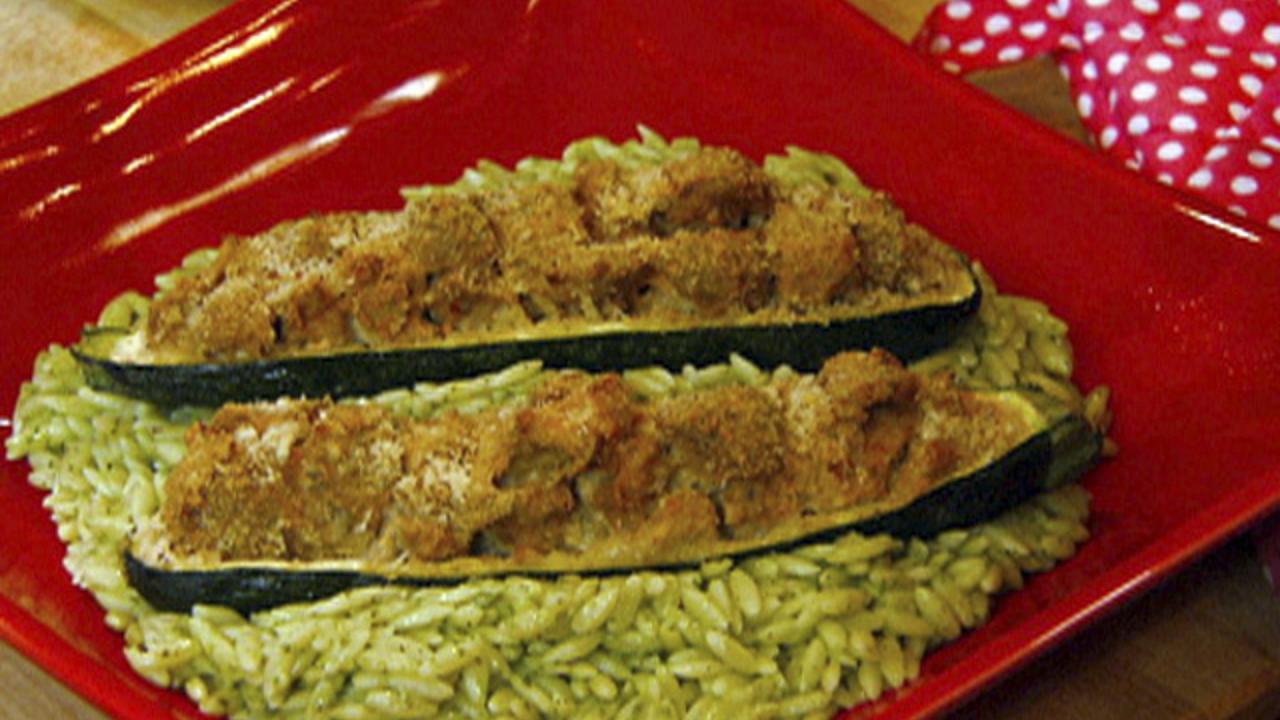 Easy Zucchini Boats with Orzo