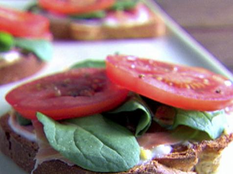 Open-Faced Prosciutto Panini