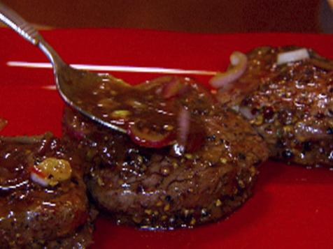 Steak with Peppercorn Crust