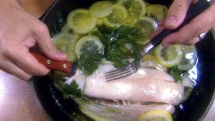 Easy Oil-Poached Flounder