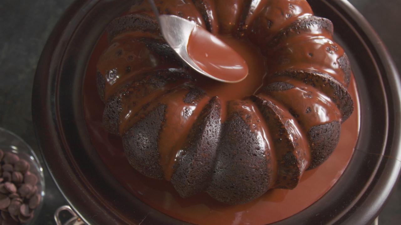 Fudge Cake with Stout Glaze