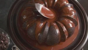 Fudge Cake with Stout Glaze
