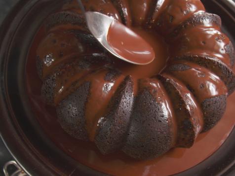 Fudge Cake with Stout Glaze