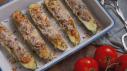 Sausage-Stuffed Zucchini Boats