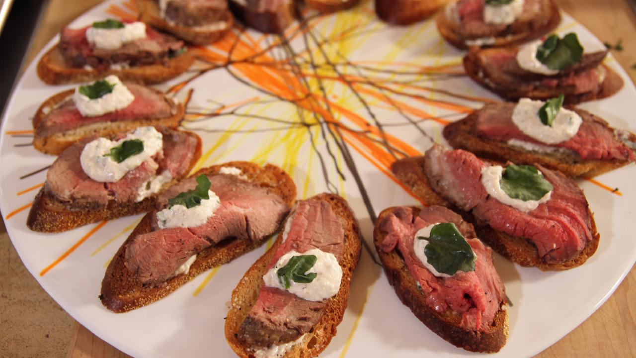 Beef Tenderloin Crostini