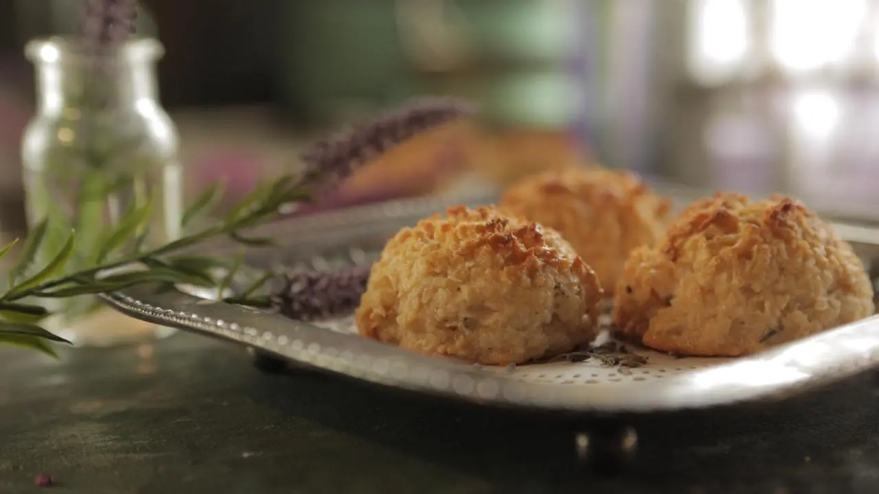 Coconut Lavender Macaroons
