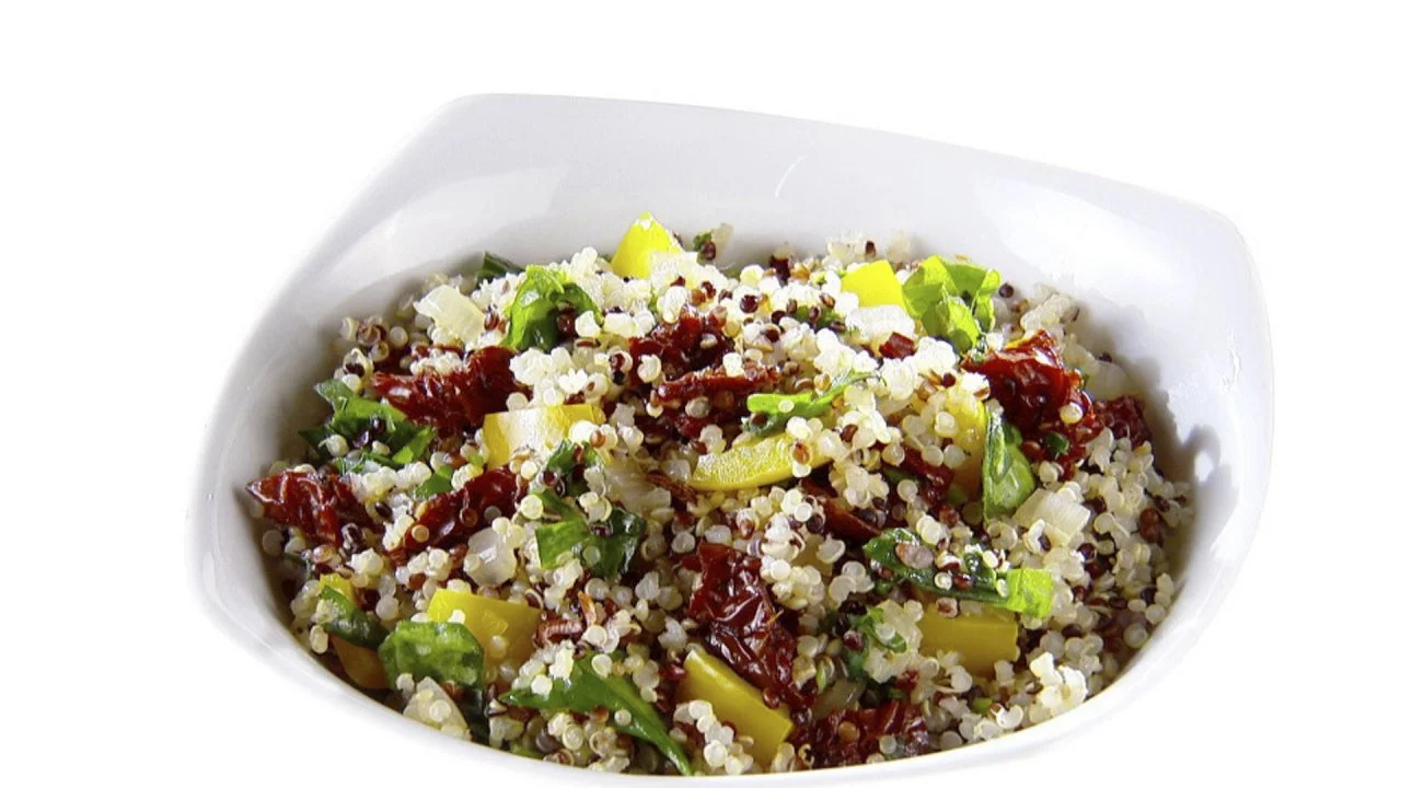 Quinoa Pilaf with Baby Spinach