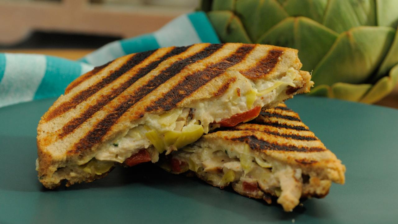 Artichoke-Spinach Panini