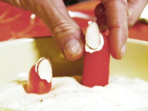 Carrot Fingers With Ranch Dip