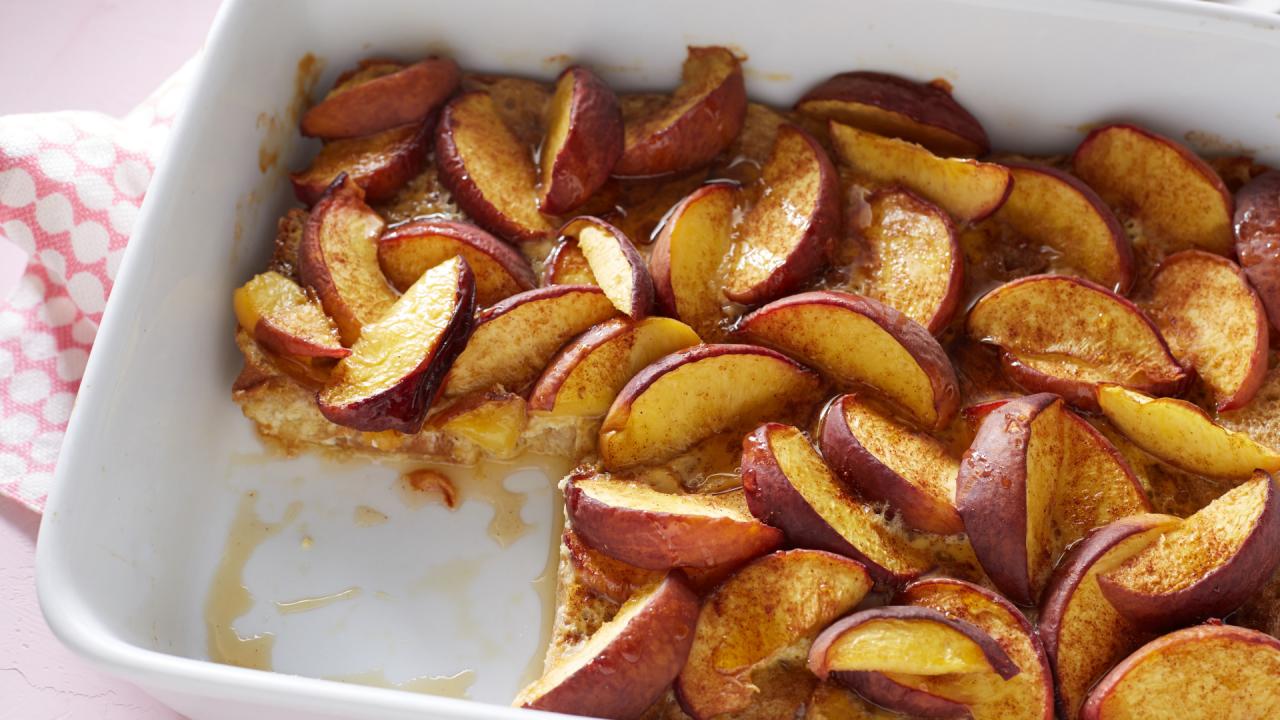 Baked Peach French Toast