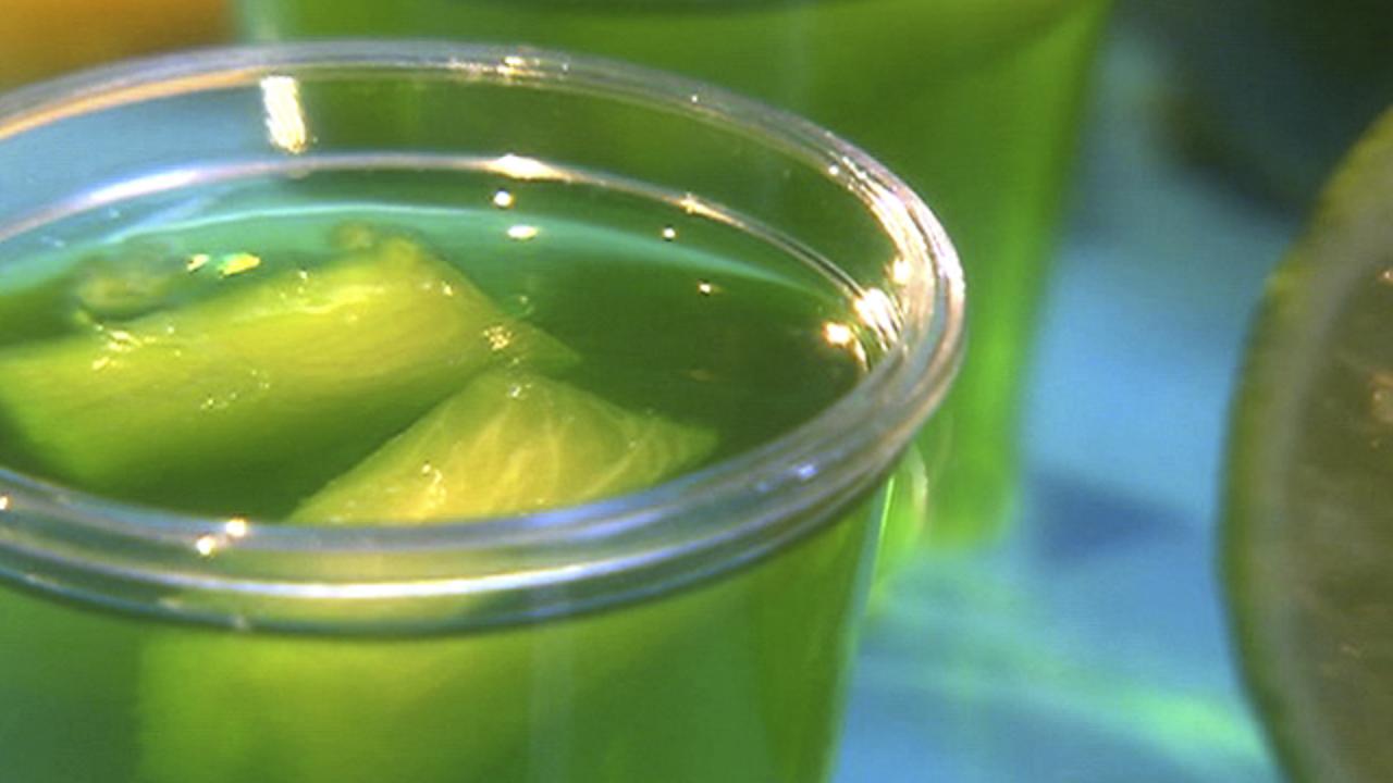 Pineapple Mojito Gelatin Shots