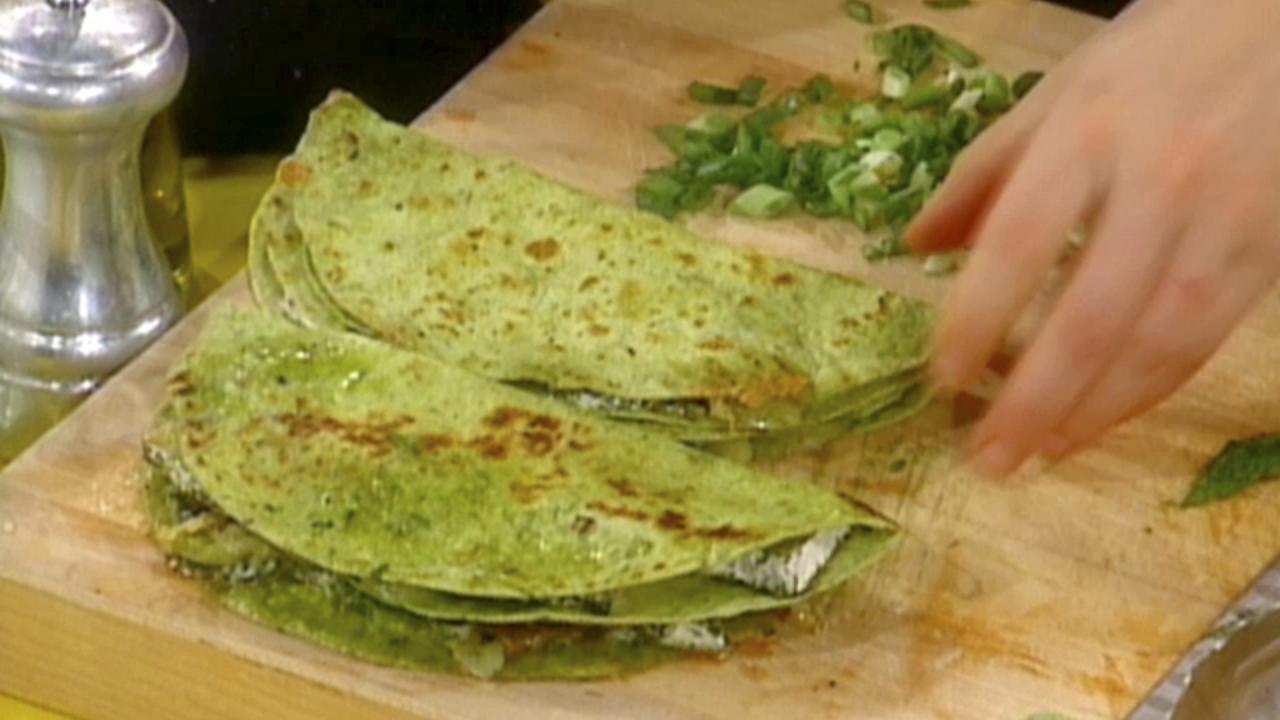 Easy Grilled Green Quesadillas