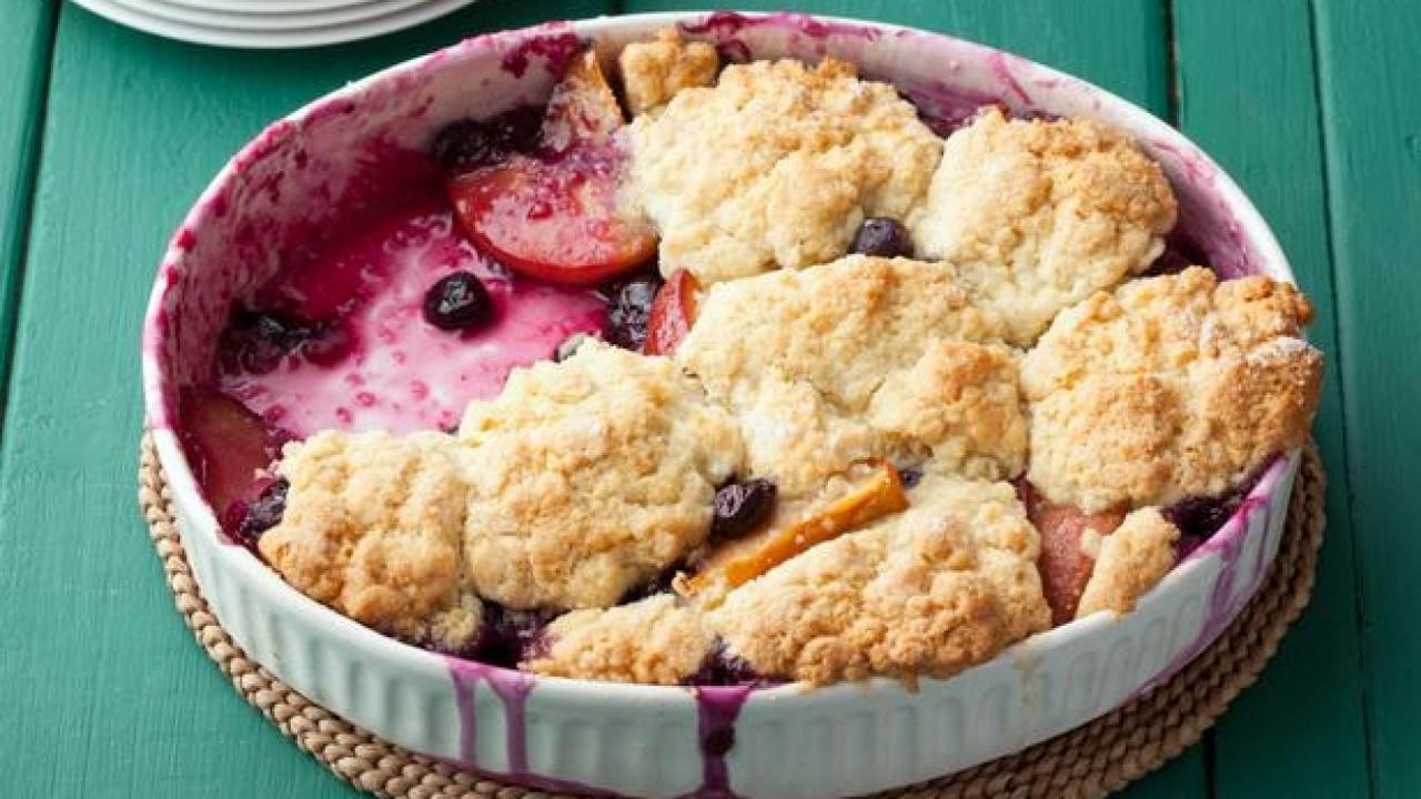 Blueberry/Nectarine Cobbler