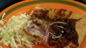 Pizza and Blue Cheese Coleslaw
