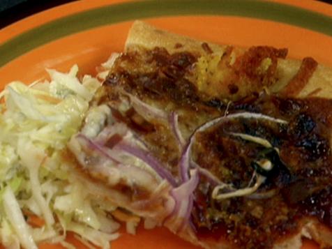 Pizza and Blue Cheese Coleslaw