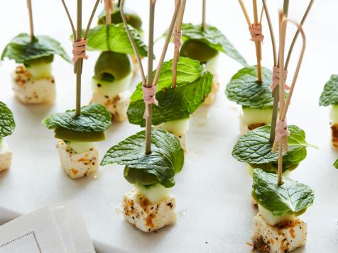Festive Feta and Olive Skewers