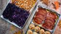 Sheet Pan Holiday Ham and Biscuits