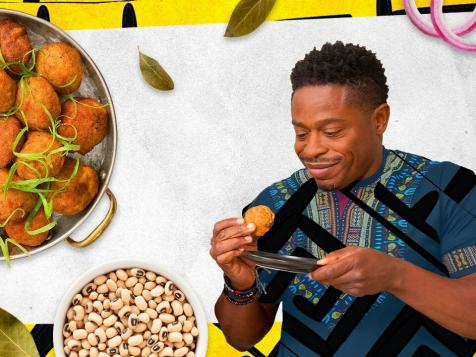 Crispy Akara with Savory Smoky Sesame Sauce