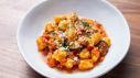 Ricotta Gnocchi with Guanciale Mushroom Sauce