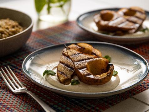 Cardamom Pears Over Spiced Yogurt