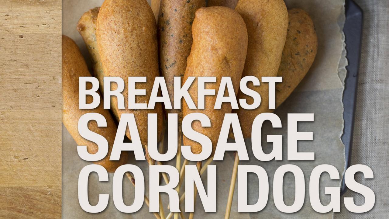 Breakfast Sausage Corn Dogs