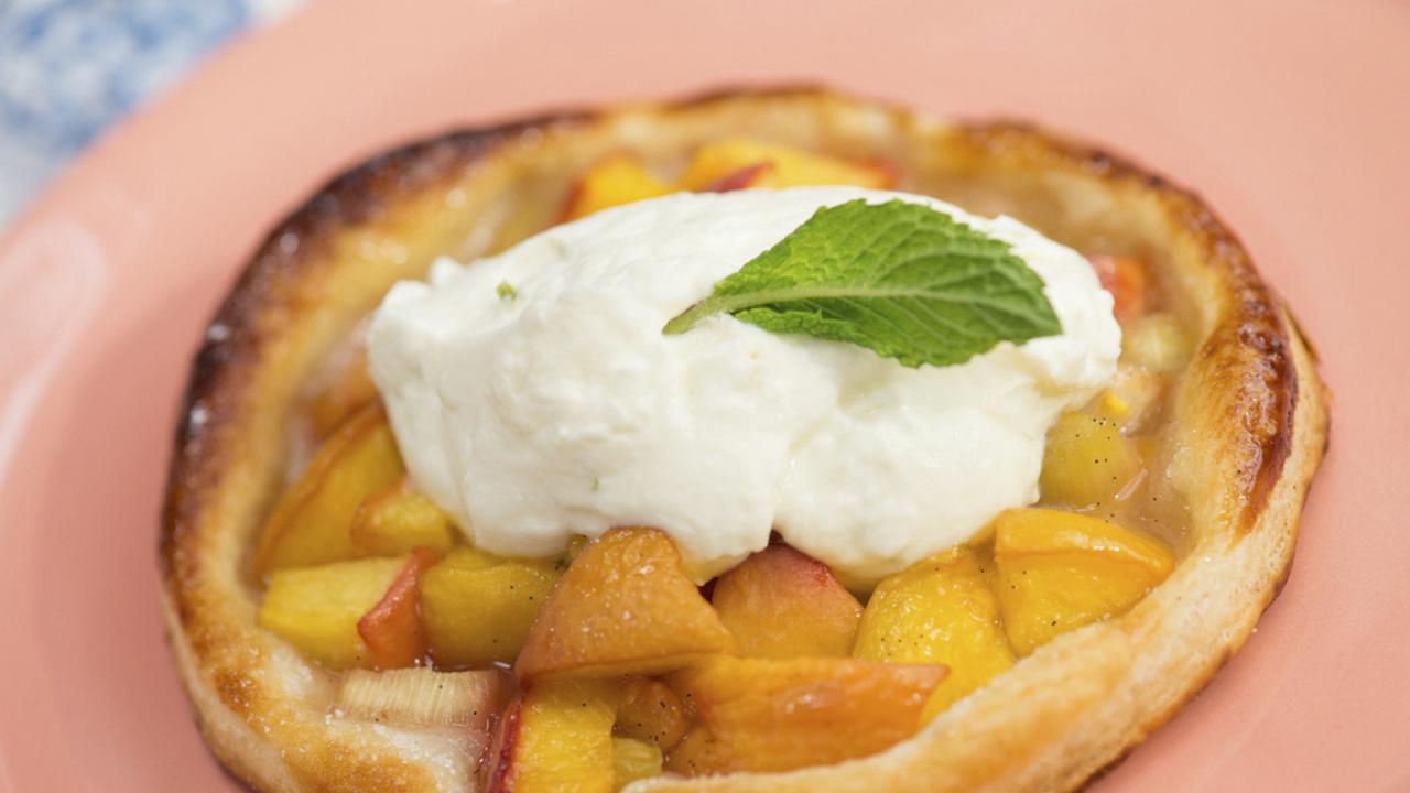 Summer Peach-Rhubarb Crostata