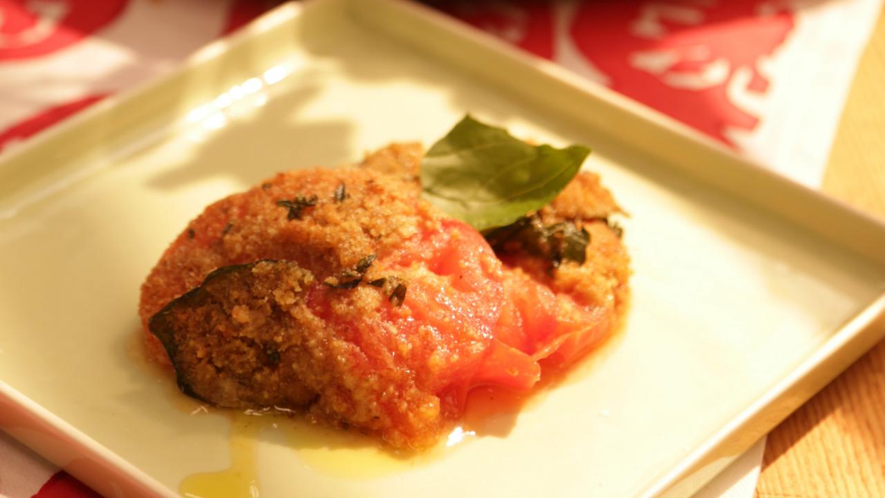 Heirloom Tomato and Pecorino Gratin