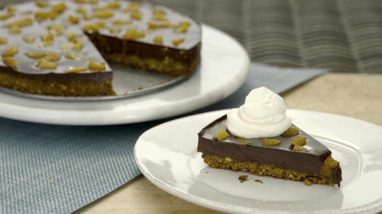Chocolate-Pistachio Fudge Tart