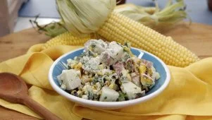 Grilled Corn and Poblano Salad