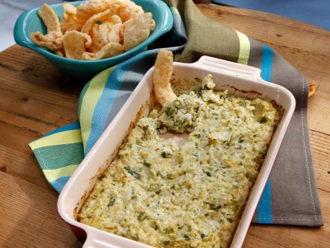 Cheesy Poblano Artichoke Dip