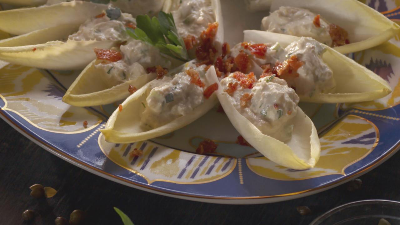 Crab and Bacon Endive Boats
