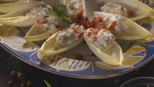 Crab and Bacon Endive Boats