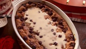 Nancy's Cherry Bread Pudding