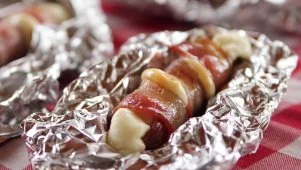 Cheesy Bacon Hot Dogs