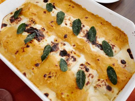 Creamy Pumpkin Lasagna Rolls
