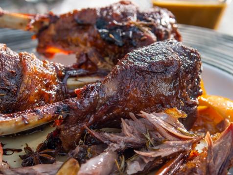 Turkey Leg Confit with Shallots and Thyme