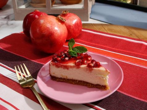 Pomegranate-Glazed Cheesecake