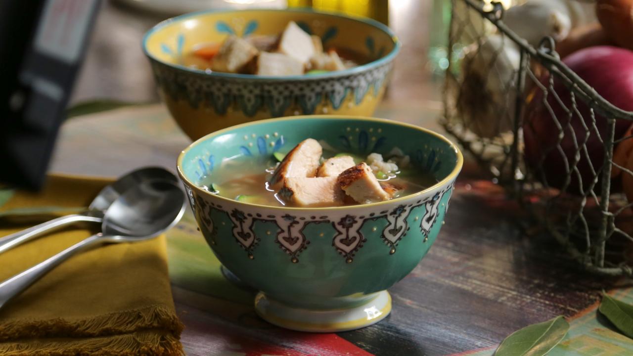 Grilled Chicken Vegetable Soup