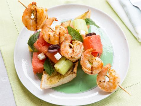 Grilled Shrimp, Watermelon and Feta Salad