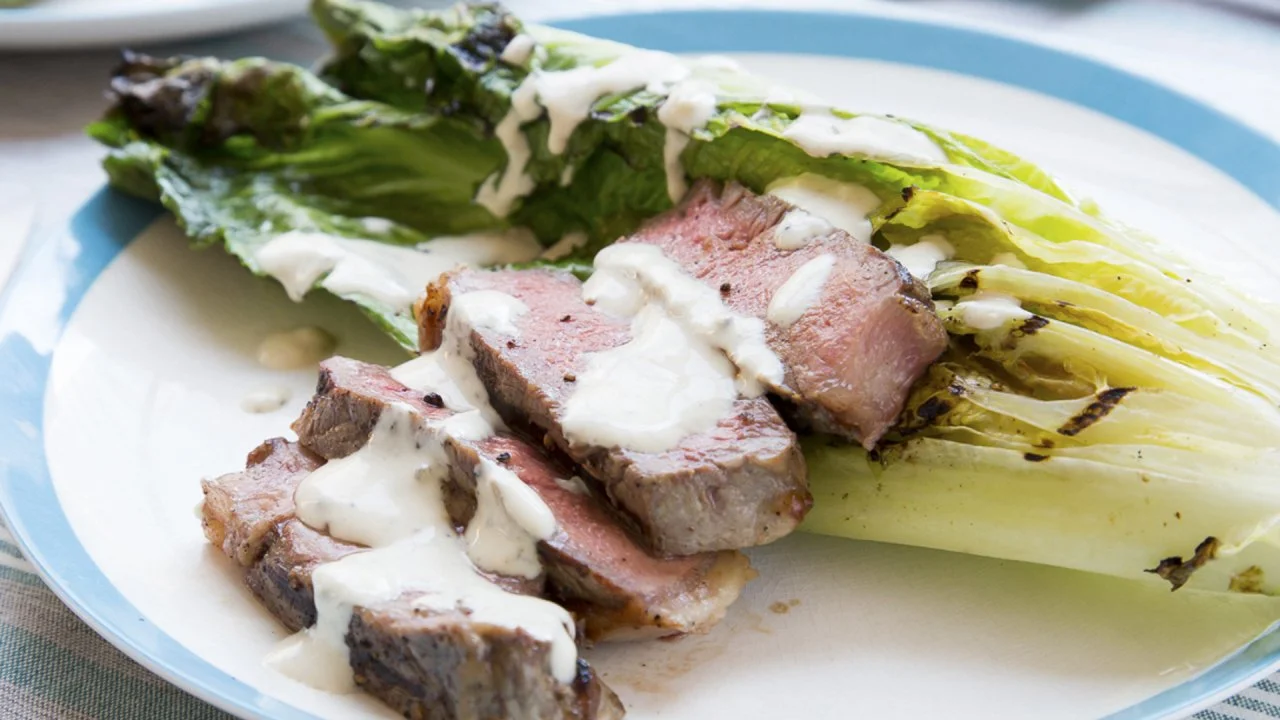 Grilled Steak and Caesar Salad