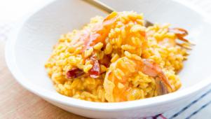 Pressure-Cooker Shrimp and Saffron Risotto